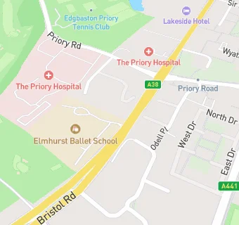 map for Elmhurst Ballet School Trust