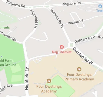 map for Four Dwellings Academy