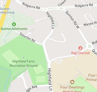 map for Highfield Lane Medical Centre