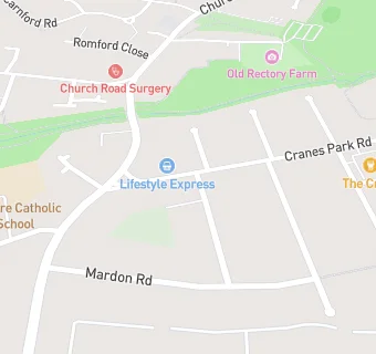 map for Cranes Park Road Surgery