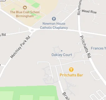 map for Pritchatts Park Social Club