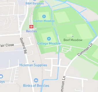 map for Beccles Golf Club