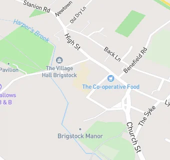 map for Brigstock Latham's Church of England Primary School