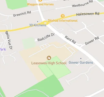 map for Leasowes High School