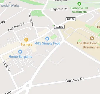 map for Metchley Dental Practice