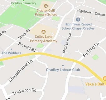 map for Cradley Labour Club