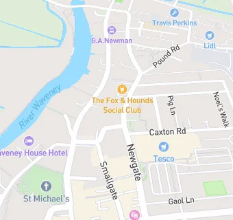 map for Caxton Arms