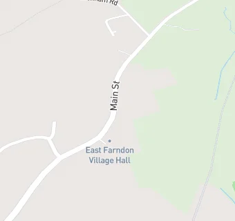 map for East Farndon Village Hall