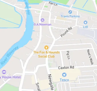 map for The Fox And Hounds Social Club