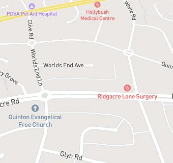 map for Ridgacre House Surgery