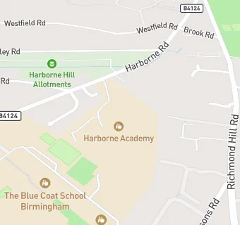 map for Harborne Hill School