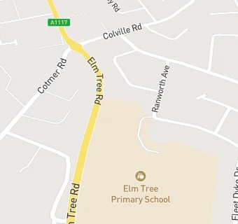 map for Elm Tree Primary School