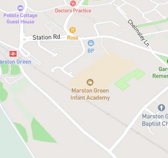 map for Marston Green Infant School