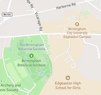 map for Edgbaston High School For Girls