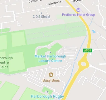 map for Market Harborough Dental Practice 