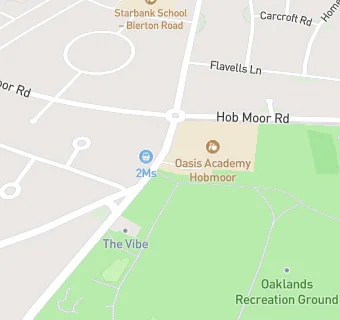 map for Oasis Academy Hobmoor