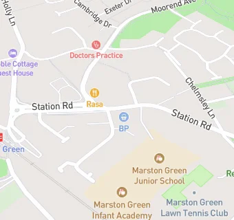 map for MFG Londis Marston Green Service Station