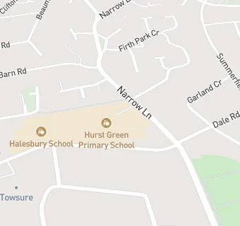 map for Hurst Green Primary School