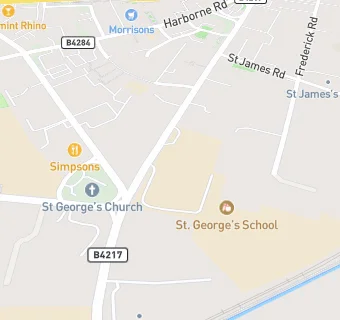 map for St George's School Edgbaston