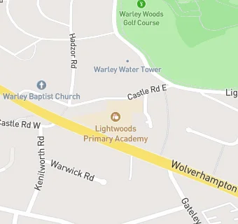 map for Lightwoods Primary School