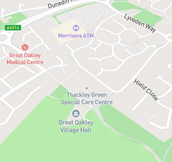 map for Great Oakley Cricket Club