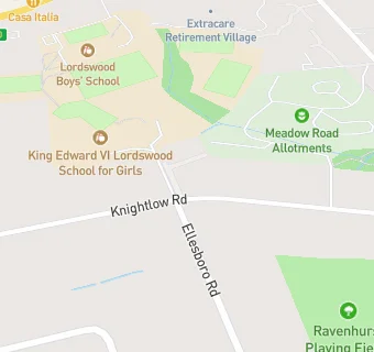 map for Lordswood Girls School