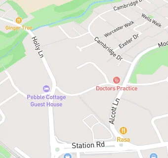 map for Marston Green Surgery