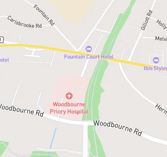 map for Woodbourne Hospital School