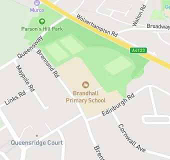 map for Brandhall Primary School