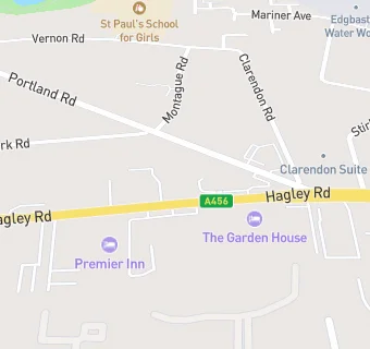 map for Edgbaston Grange Day Nursery