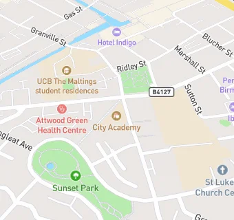 map for City Academy Birmingham