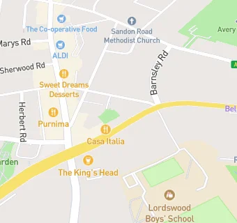 map for Hagley Road Service Station