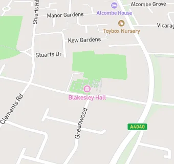 map for Blakesley Hall