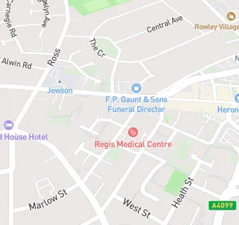 map for Regis Medical Centre