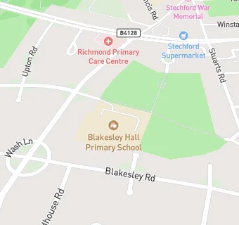 map for Blakesley Hall Primary School