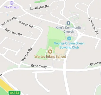 map for Warley Infant School