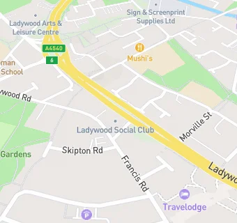 map for Ladywood Social Club