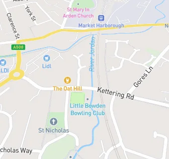 map for Little Bowden Bowling Club