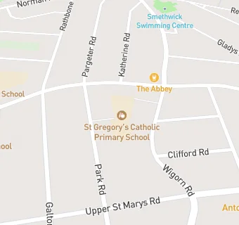 map for St Gregory's Catholic Primary School