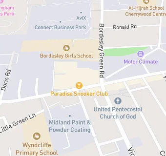 map for Paradise Snooker Club