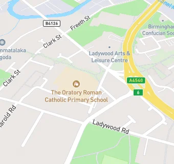 map for The Oratory Roman Catholic Primary School