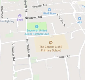 map for Canon Evans CofE Infant School