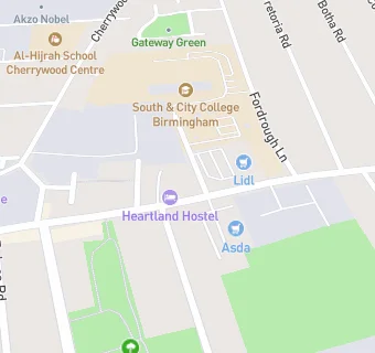 map for City College, Birmingham