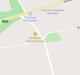 map for Ellingham VC Primary School