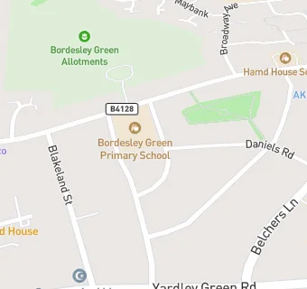 map for Bordesley Green Junior & Infant Scho