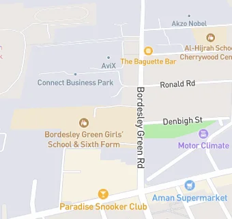 map for Bordesley Green Girls' School