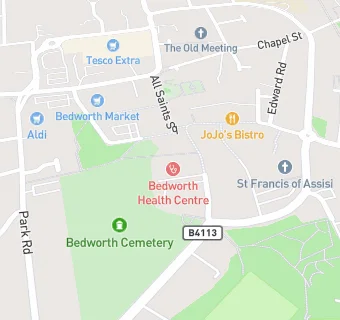 map for Bedworth Health Centre