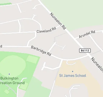 map for St James' CofE Academy