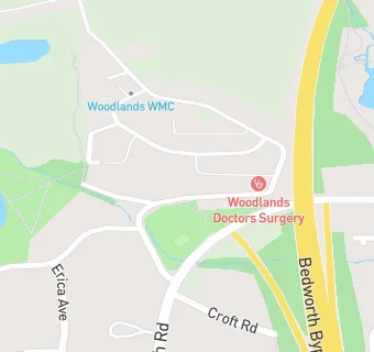 map for Woodlands Surgery