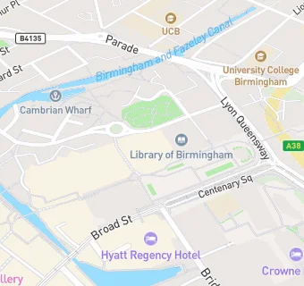 map for Unique Venues Birmingham